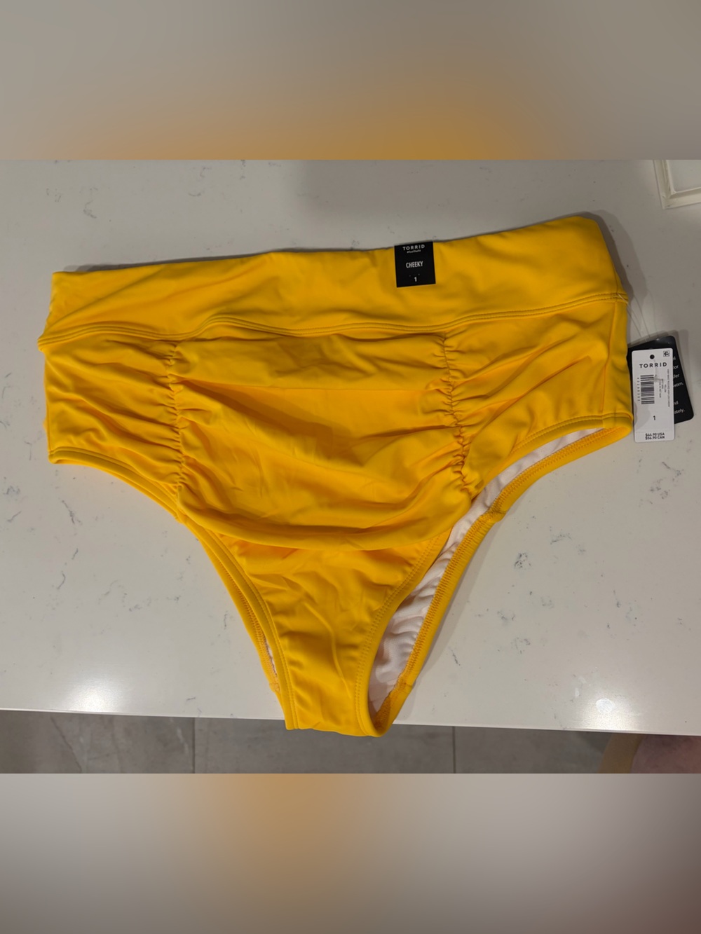 Torrid 1X High-Waist Yellow Bikini Bottom